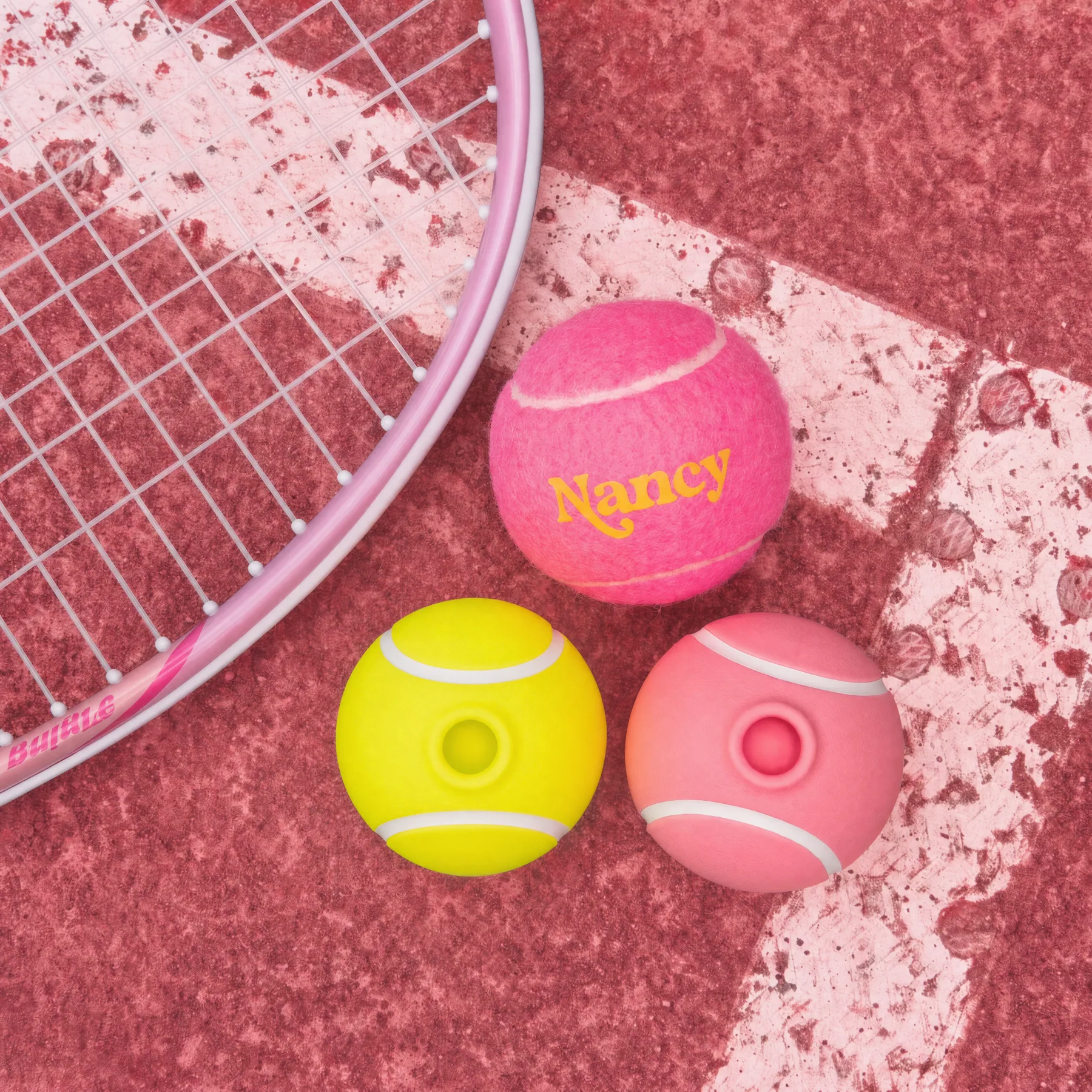 Ace in hand — tennis ball shape